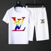 new louis vuitton lv hawaiian t shirt shorts blanc noir s_aa43a6